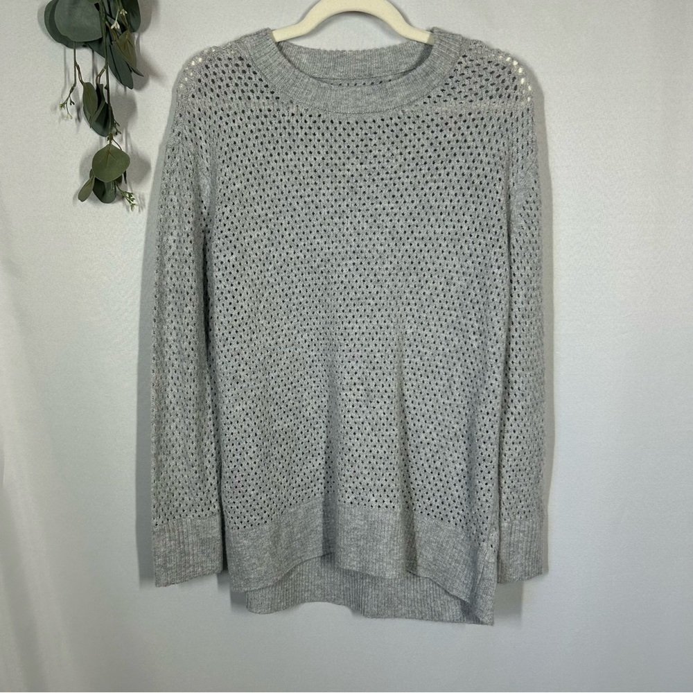 Offline by Aerie | Oversized Open Knit Light Gray Sweater Women’s Size Small